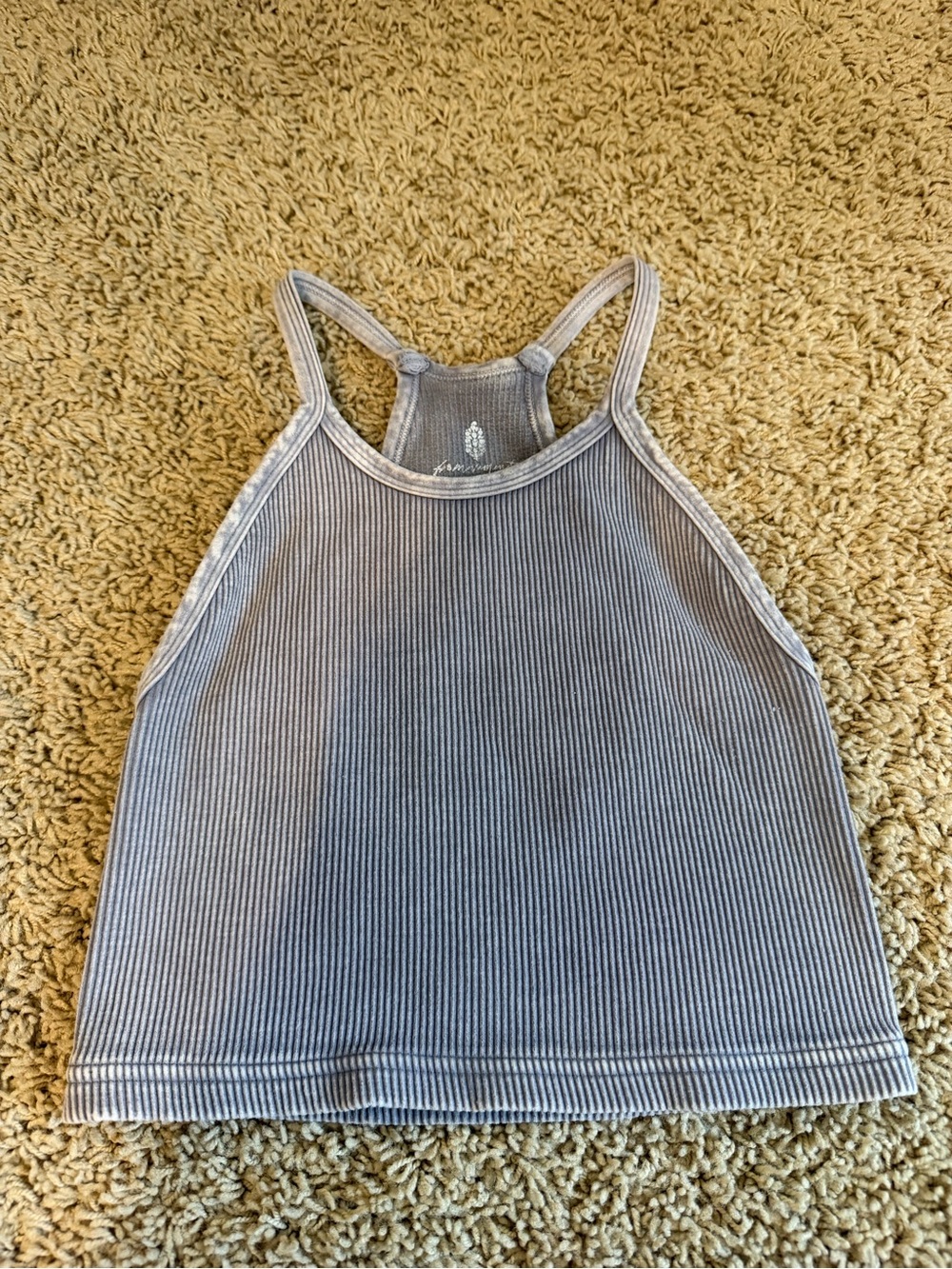 Amour Vert Ribbed Racerback Tank in Heather Gray